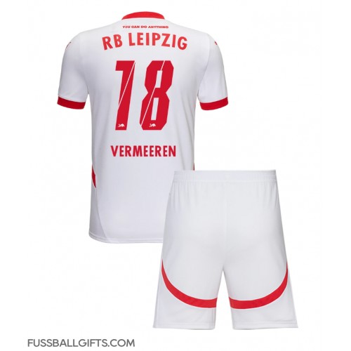 RB Leipzig Arthur Vermeeren #18 Fußballbekleidung Heimtrikot Kinder 2024-25 Kurzarm (+ kurze hosen)